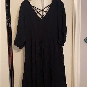 Black dress cinch waist